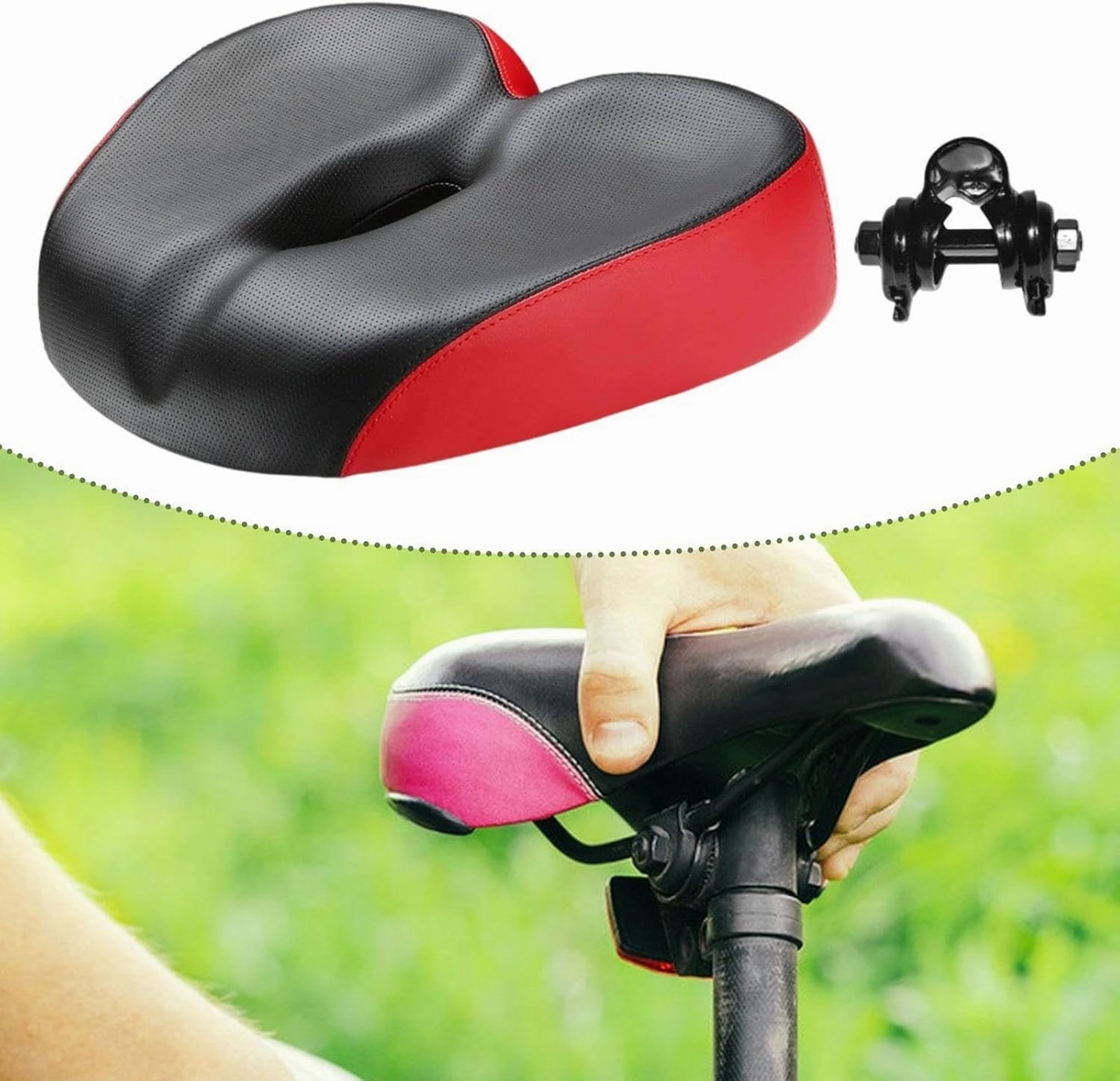 Bicycle Saddle Shock Absorbing Waterproof Wear Resistant Breathable Elegant Riding Soft Cushion Pad Biking Bike Seat