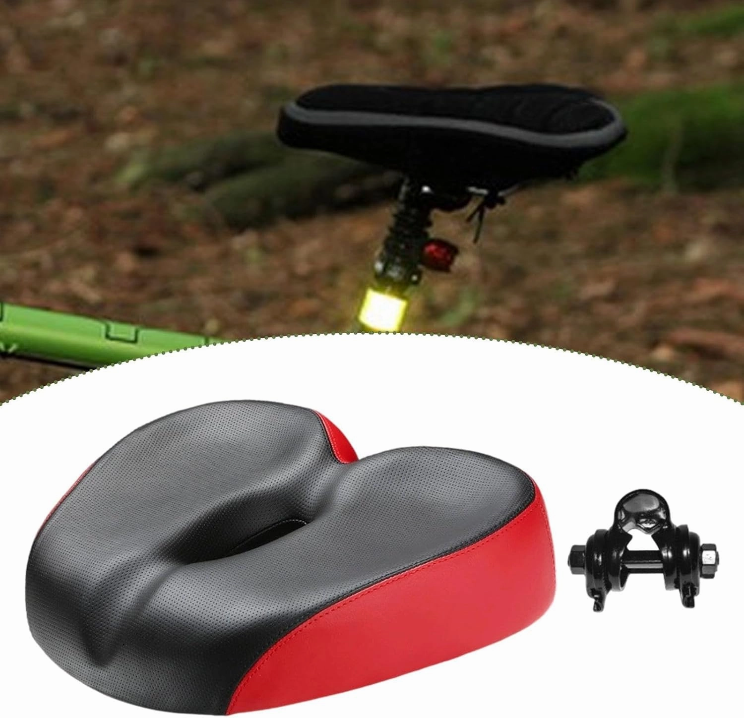 Bicycle Saddle Shock Absorbing Waterproof Wear Resistant Breathable Elegant Riding Soft Cushion Pad Biking Bike Seat