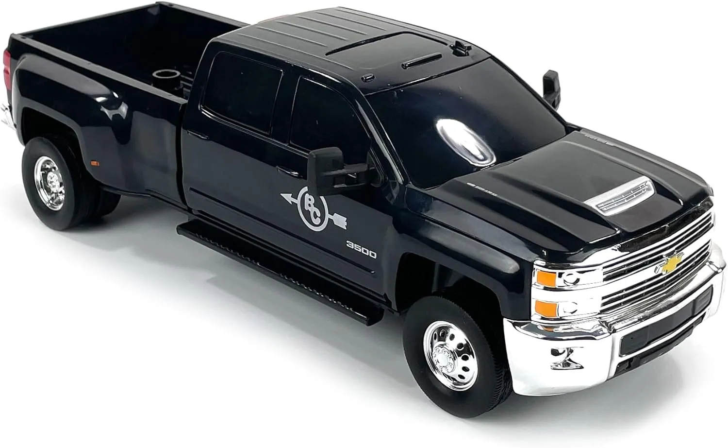 Big Country Toys Realistic Chevrolet Silverado Dually Truck Toy & Trailer Hitch, 1:20 Scale Farm Toys for 3 Year Old Boys