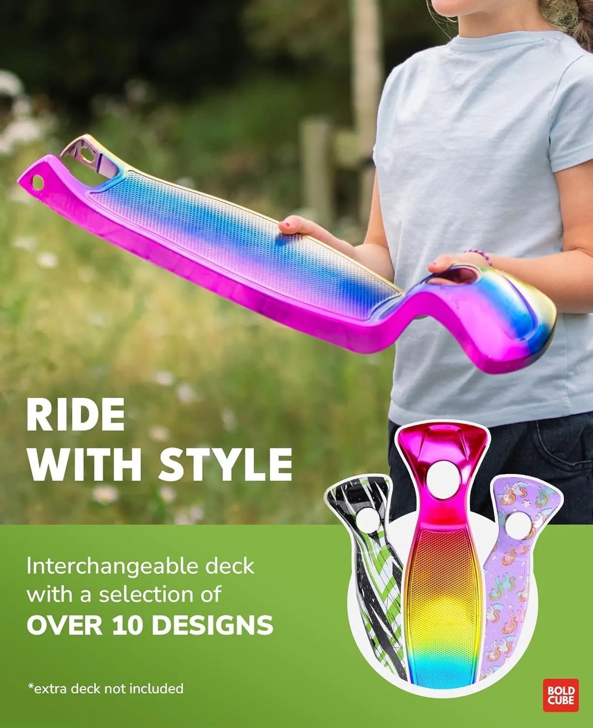 Big Fold | Three Wheel Scooter for Children Ages 5-10 Years | LED Wheels with Flashing Lights | Height Adjustable 65 to 89 cm | Rear Reflectors