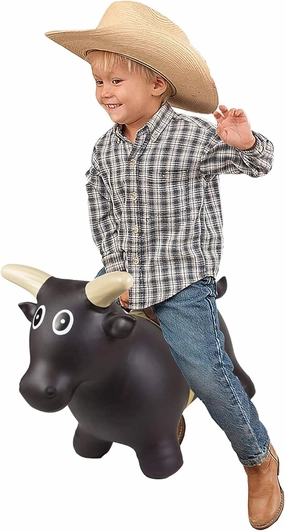 Big Country Toys Lil’ Bucker Bull Kids Toys - Rodeo Ride On Toys for 18 Months to 3  Years - Bouncy Animals for Toddlers - Inflatable Kids Hopper Toy with Hand Pump