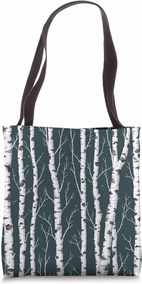 Birches, forest, trees, nature lovers a woodland Scene Tote Bag