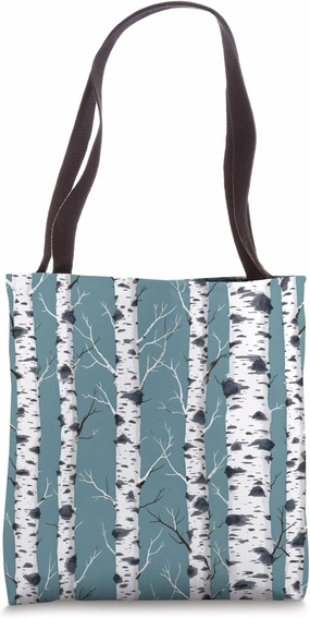 Birches, forest, trees, nature lovers a woodland Scene Tote Bag