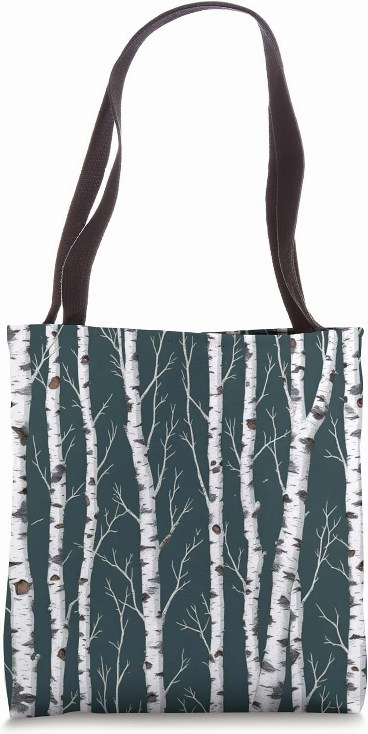 Birches, forest, trees, nature lovers a woodland Scene Tote Bag