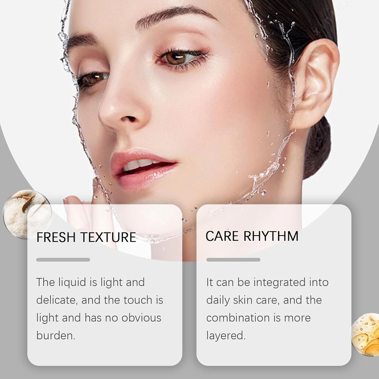 Black White Rice Exfoliant Ampoule Set, Face Black Rice Exfoliating Cream for Body Moisturizing and Pore Tightening (Combination)