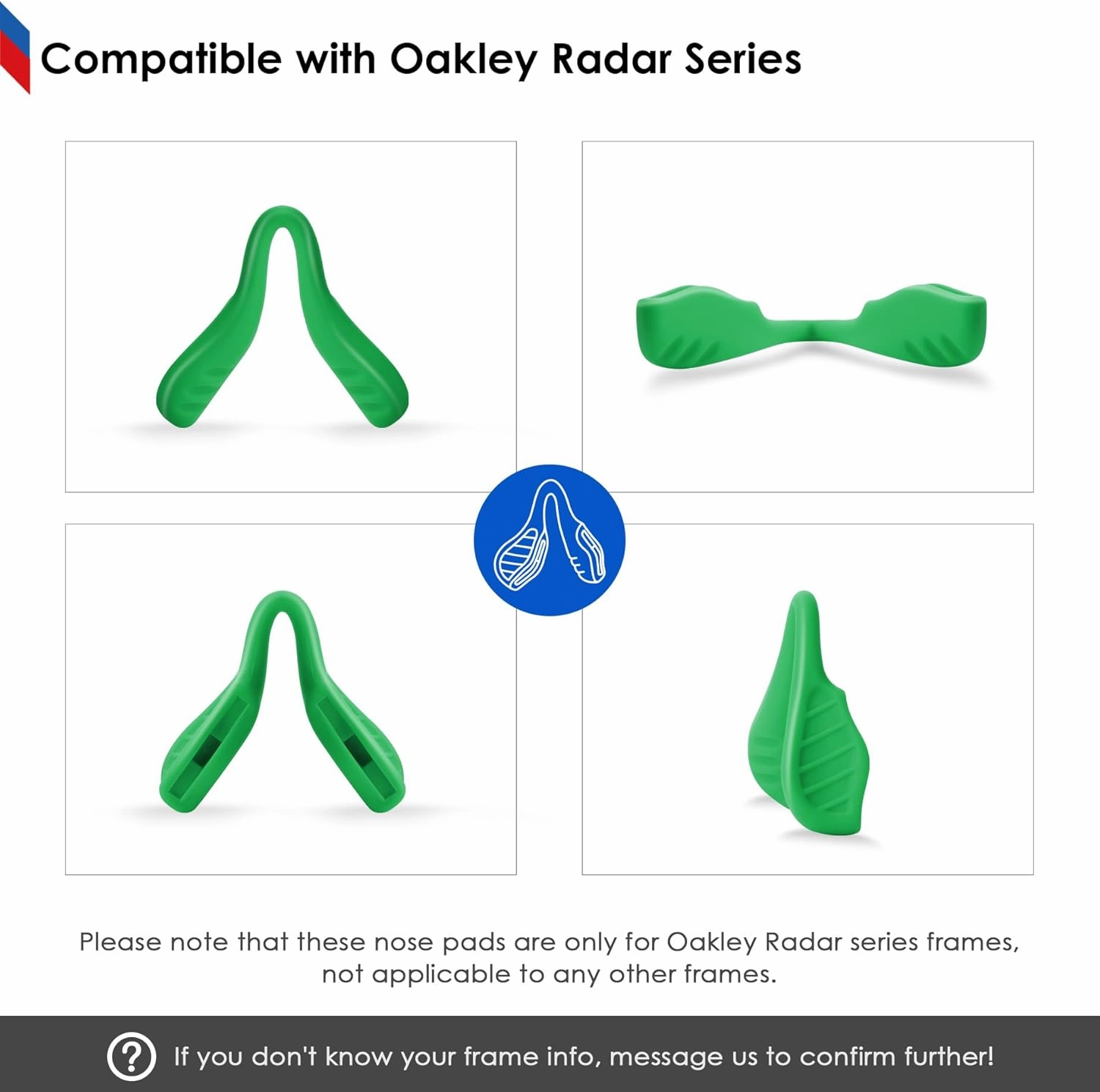 BLAZERBUCK Replacement Nose Piece Pads for Oakley Radar EV Path/Radar Path/RadarLock Path/Radar Pace Sunglass