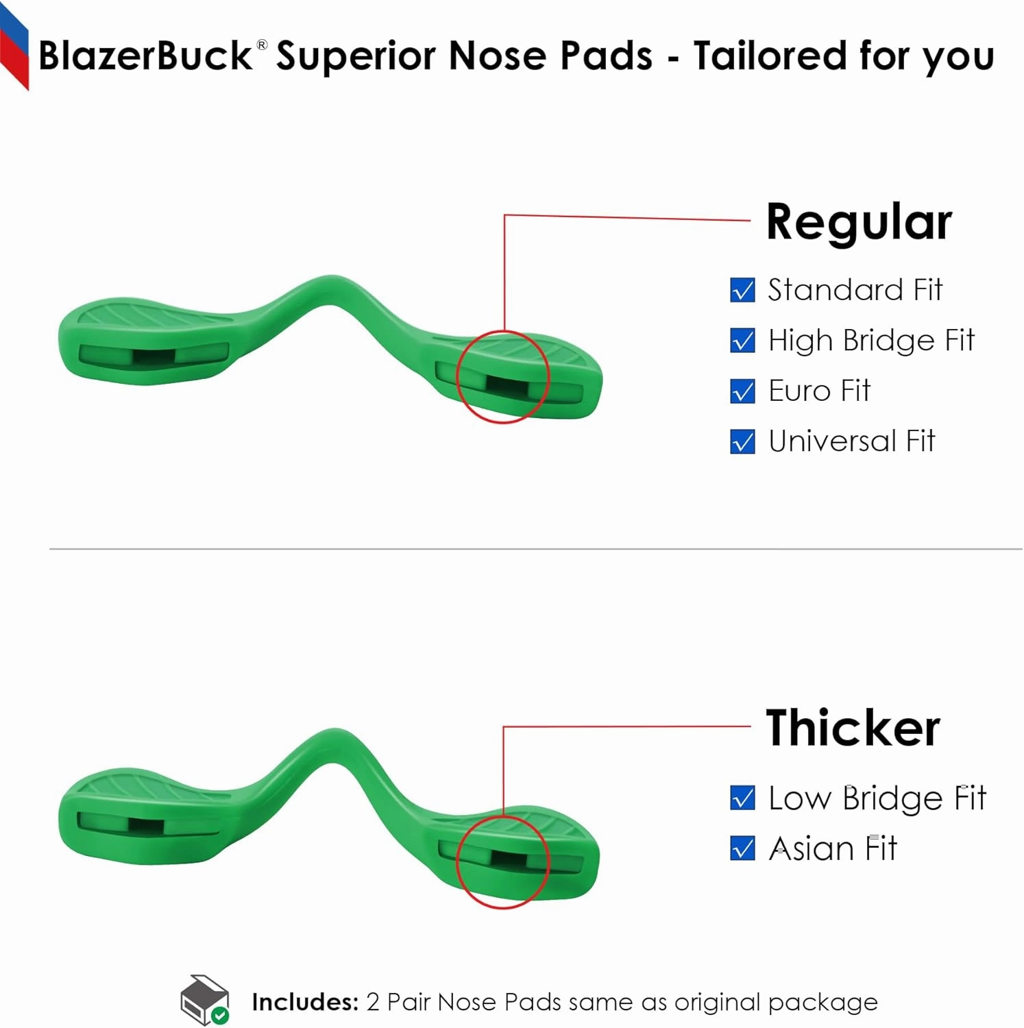 BLAZERBUCK Replacement Nose Piece Pads for Oakley Radar EV Path/Radar Path/RadarLock Path/Radar Pace Sunglass