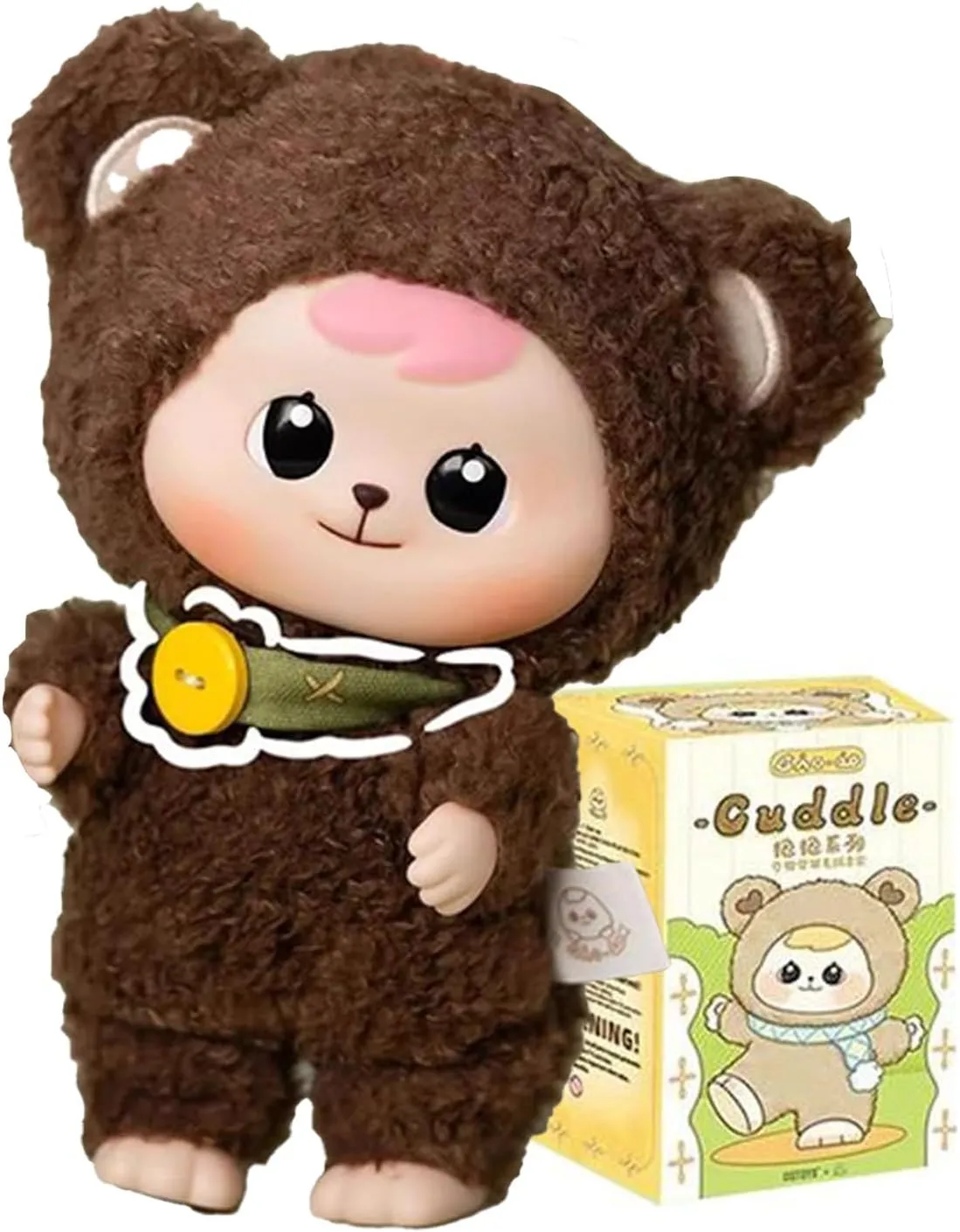 Blind Box Figures Toys,4.7" Cute Mini Dolls Kawaii The Birth of The Dragon Series PVC Blind Box Doll Posable Dress Up Doll for Girls Birthday Party Gift Toys (Bear Series1-1pack)