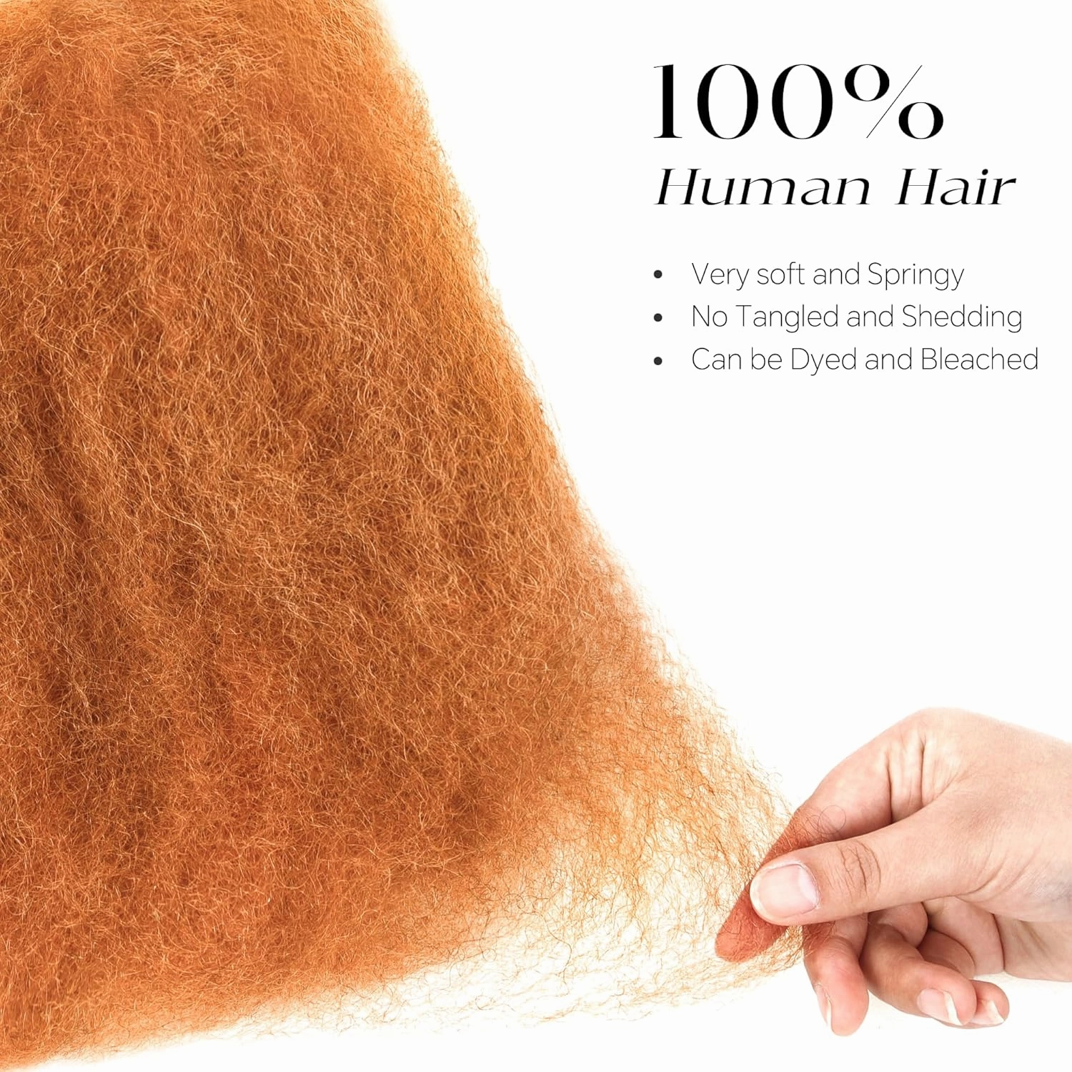 BLL Afro Kinkys Bulk Human Hair-100% Human Hair for Mini Twist Braiding Dreadlock Loc Extensions Afro Kinky Curly Hair Bulk Black Color (350#, 12 Inch Pack Of 1)