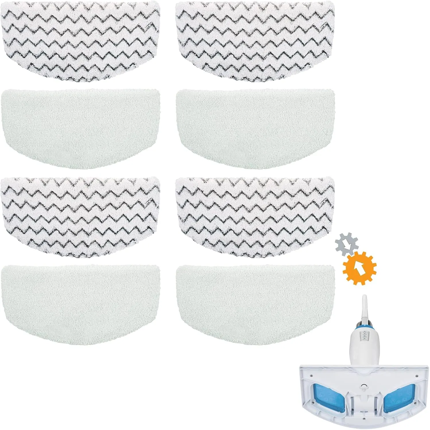 BonusLife Steam Mop Pads for Bissell PowerFresh 1940 1806 Replacement Parts, 8 Pack