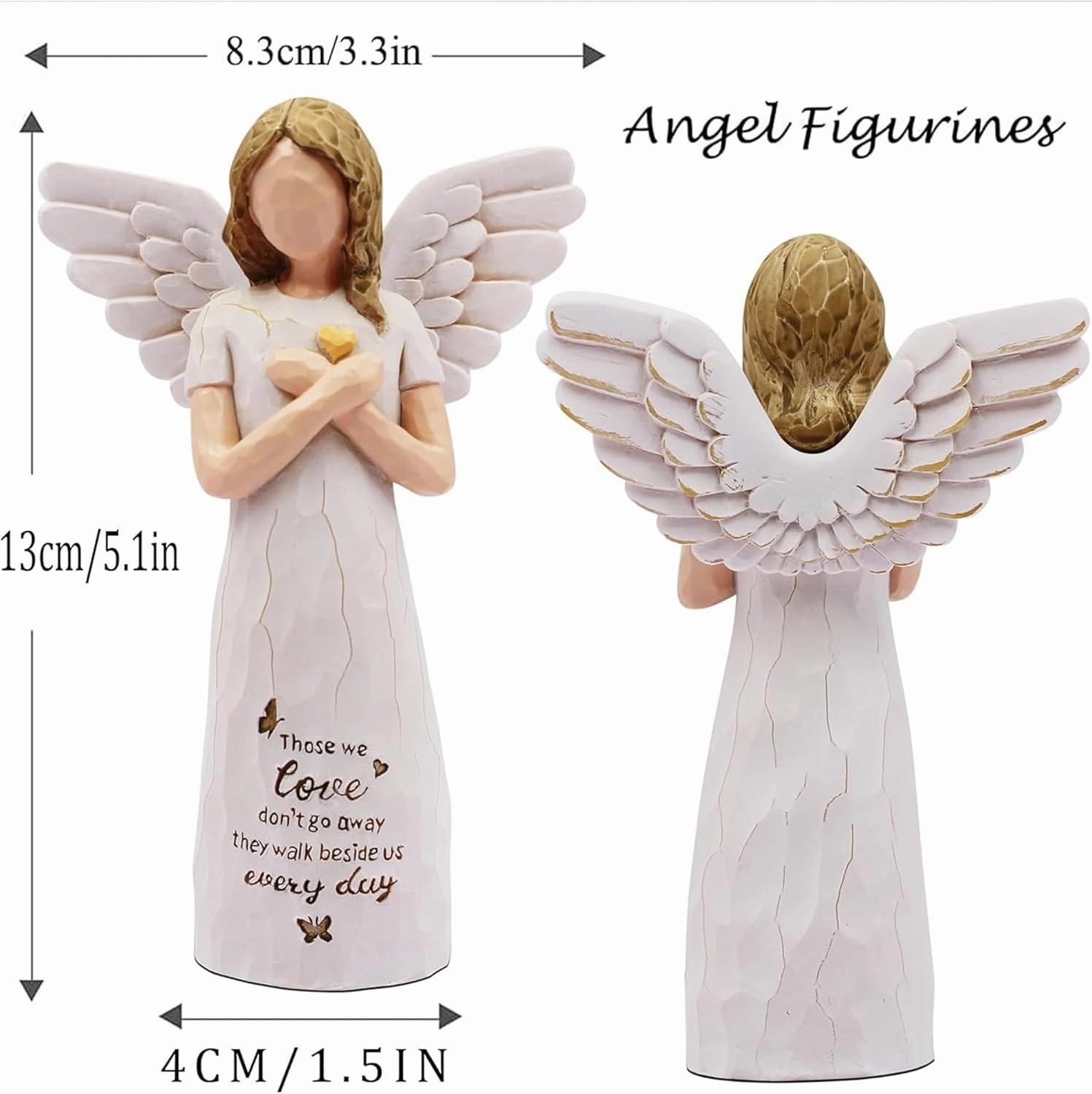 BORLESTA Memorial Gifts - Sympathy Gifts for Loss of Loved One, Remembrance Gifts, Bereavement Gifts, Angel Gifts for Women, Angel Figurines