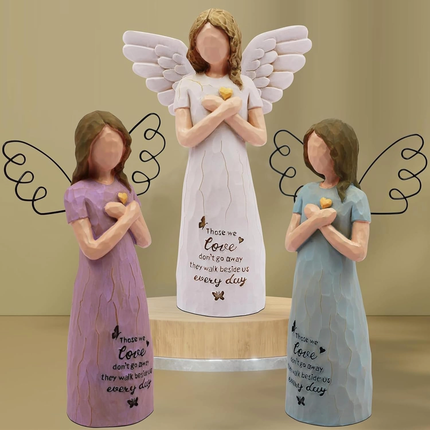 BORLESTA Memorial Gifts - Sympathy Gifts for Loss of Loved One, Remembrance Gifts, Bereavement Gifts, Angel Gifts for Women, Angel Figurines