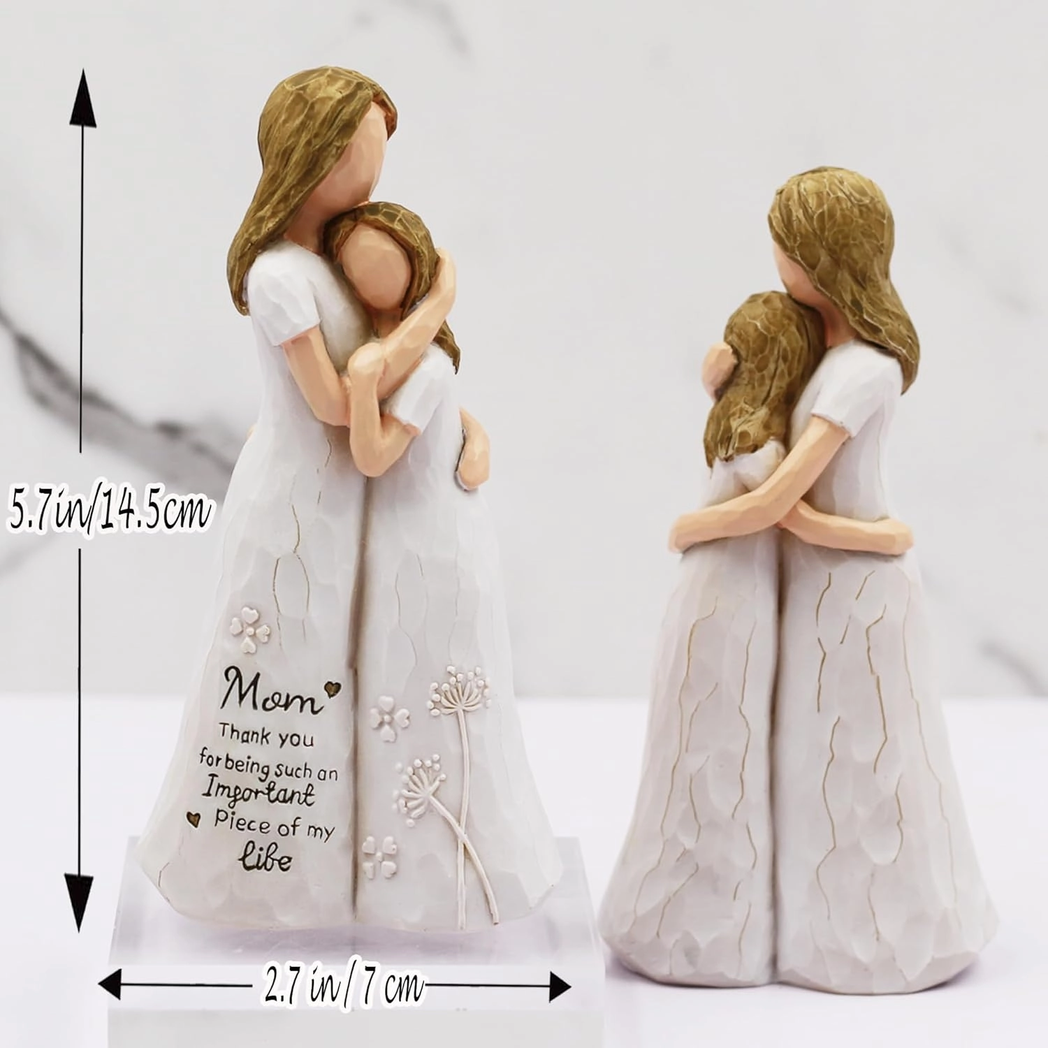 BORLESTA Mothers Day Birthday Gifts for Mom - Mom Birthday Gifts, Mother of The Bride Gifts, Moms Gifts from Daughters, Mother in Law Gifts, Mothers Daughter 5.7" Figurines Statue