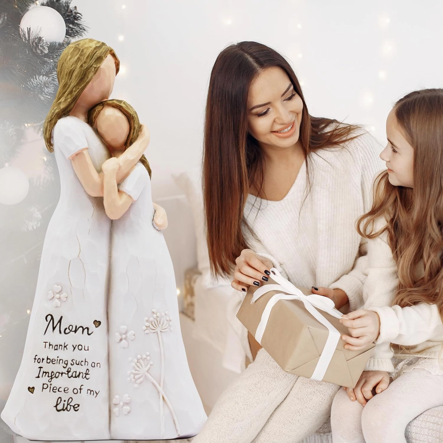 BORLESTA Mothers Day Birthday Gifts for Mom - Mom Birthday Gifts, Mother of The Bride Gifts, Moms Gifts from Daughters, Mother in Law Gifts, Mothers Daughter 5.7" Figurines Statue