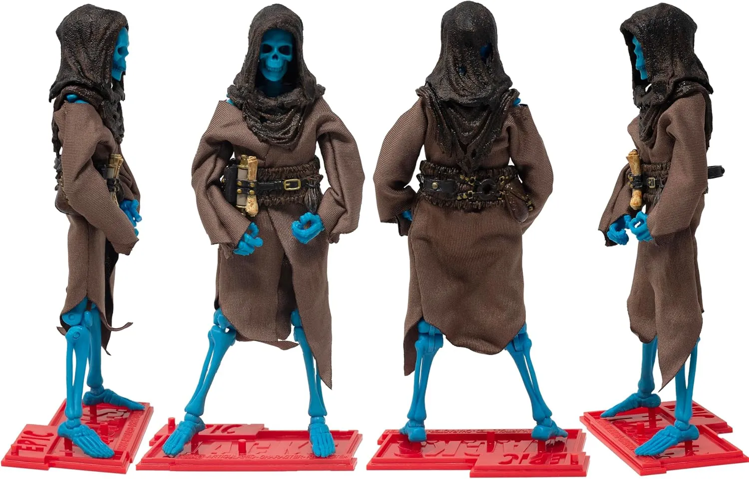 Boss Fight Studio Epic H.A.C.K.S. Grim Spectre Skeleton Action Figure – Highly Articulated Collectible Figurine with Accessories – Magic Book, Flame, Scythe, Alternate Head & Hands, and Stand – 1:12