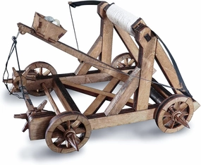 Bouncy Catapult European Roman Period Ancient Chariot 3D Wooden Puzzles Model Assembly Kits Fun Toys Building Kit