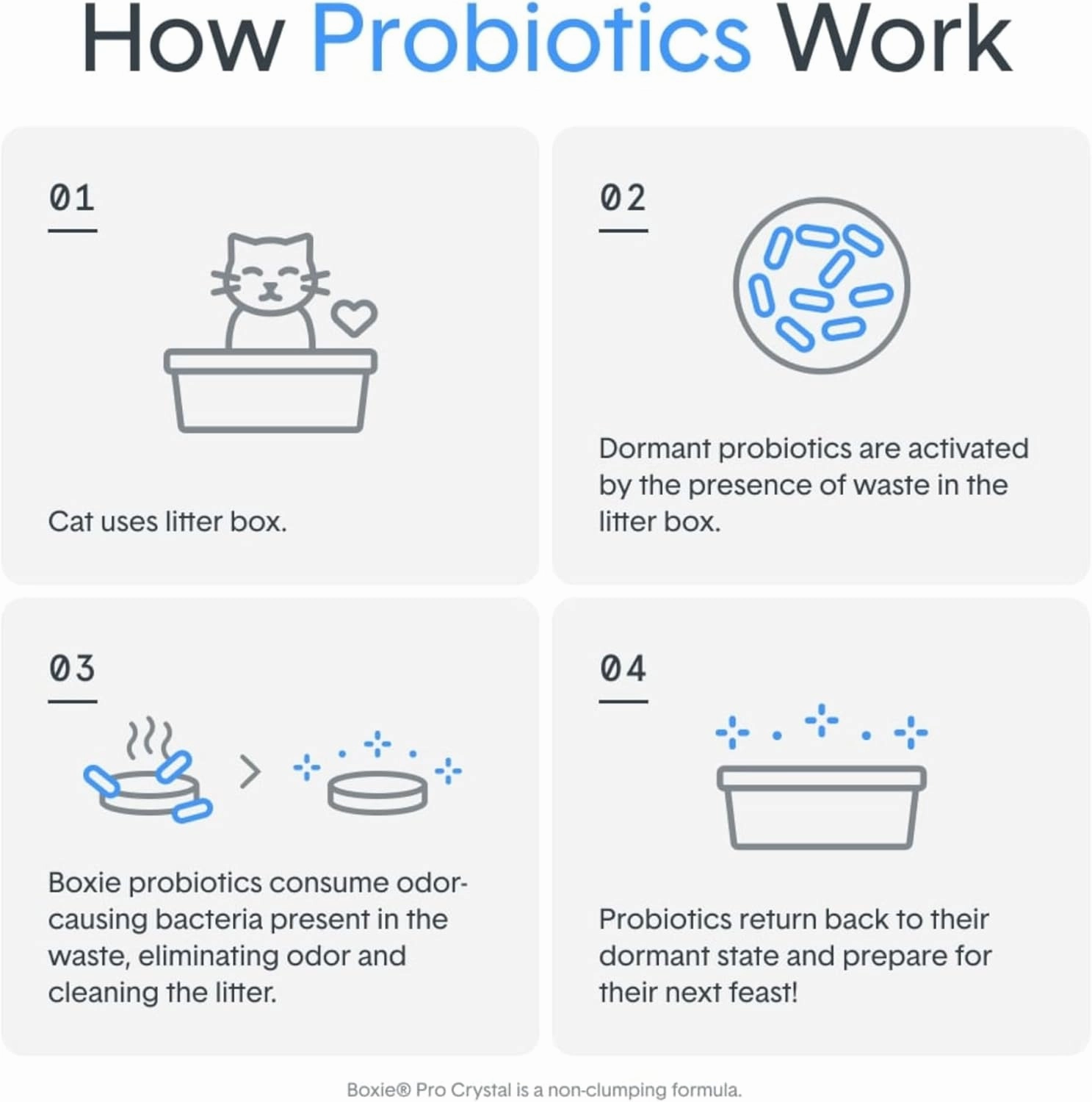 Boxie® Probiotic Cat Litter 40 Day Natural Odor Control, 16lb Clumping Kitty Litter (Clay)