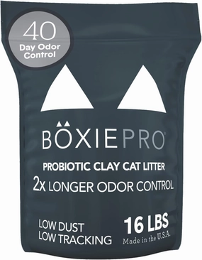 Boxie® Probiotic Cat Litter 40 Day Natural Odor Control, 16lb Clumping Kitty Litter (Clay)