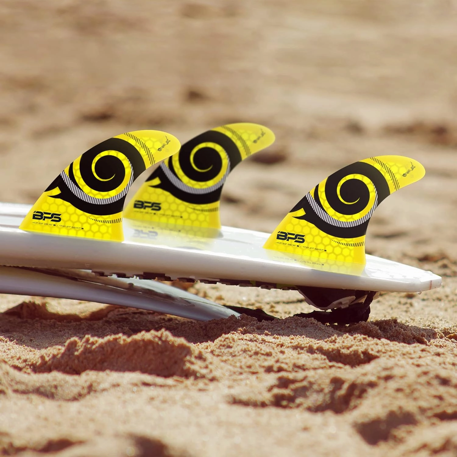 BPS New Zealand Surfboard Fins 3 Thruster Fins Set High Performance Fiberglass Reinforced FCS Style Fin Box for Surf Board, Shortboard, Longboard