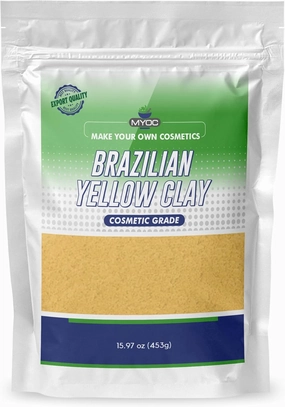 Brazilian Yellow Clay | Cosmetic Grade Natural Clay for Face Masks, Soaps, Body Wraps & DIY Skincare – 453g / 16 Oz