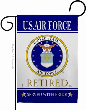 Breeze Decor US Air Garden Flag Armed Forces USAF United State American Military Veteran Retire Official House Decoration Banner Small Yard Gift Double-Sided, Made in USA