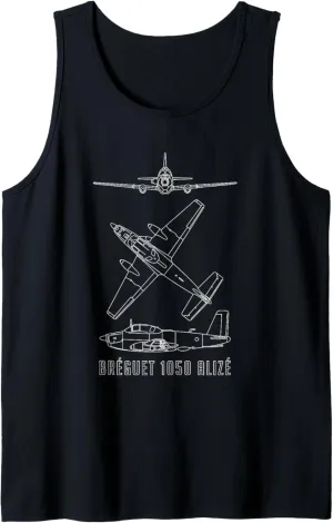 Bréguet 1050 Alizé French ASW Aircraft Blueprints Tank Top