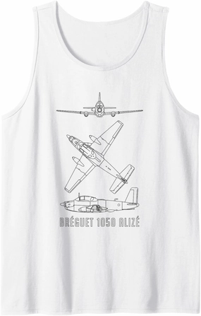 Bréguet 1050 Alizé French ASW Aircraft Blueprints Tank Top