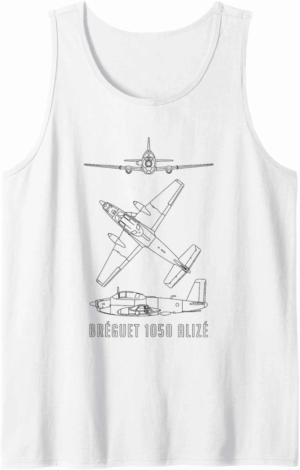 Bréguet 1050 Alizé French ASW Aircraft Blueprints Tank Top