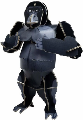 Build Your Own Moving Mountain Gorilla - Pull-Tab Chest Pounding Action - Eco Friendly Cardboard Craft Kit - Ages 8 