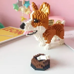 Building Block Animals Mini Block Dog Micro Dogs Building Corgi Set DIY 3D Block Toys Building Bricks for Kids Or Adult 1380 Pieces
