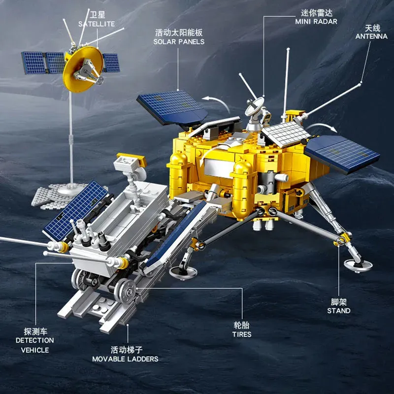 Building Block Ideas Lunar Landing Module Space Bricks Toy