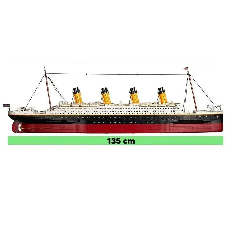 Building Blocks MOC RMS Titanic Steam Ship Boat Bricks Toys