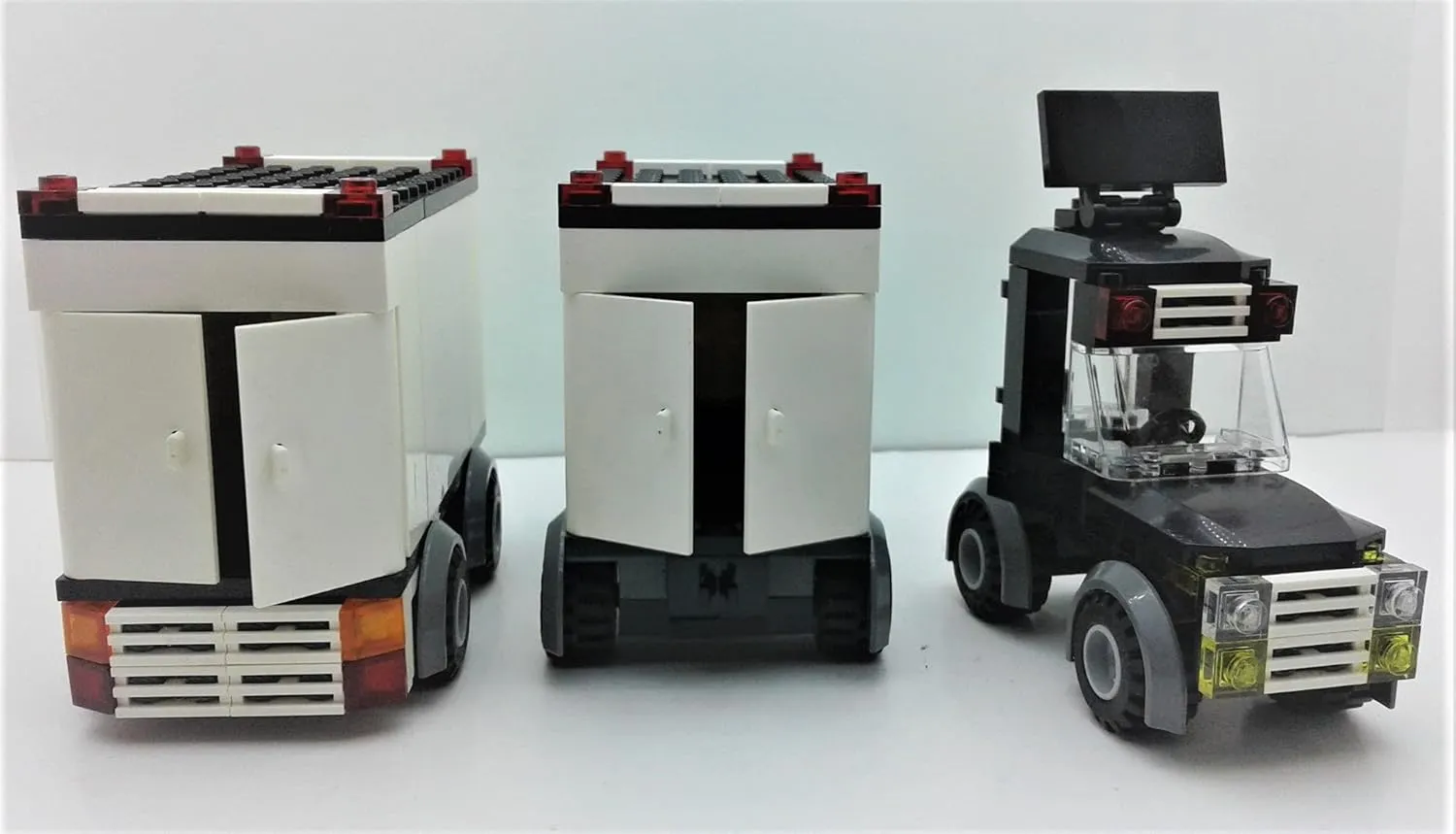 Building Bricks Toys MOC Play City Town Village Double Tractor Trailer Vehicle Compatible with All Major Brands Gift for Boys Girls Ages 4  or AFOL