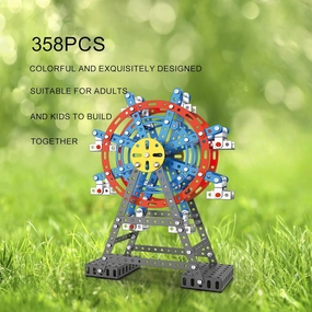 Building Sets STEM Assembly Metal Toys Ferris Wheel Model Kit Engineering Building kit for Adults and Teens Parent-Child Interaction Construction Sets Gifts for Kids 8-16