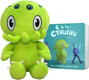C is for Cthulhu Board Book & Green Plush Bundle (Standard Plush, 12 inches)