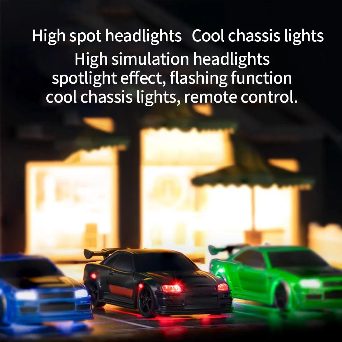 C74 Remote Control Car, 2.4G RC Racing Car 1/76 4CH RC Drift Car, Electric RWD RC Sport Racing Auto Car Model High Speed RC Vehicle Gifts for Adults RTR Version, Black 1, JH16WMOLE11301T2