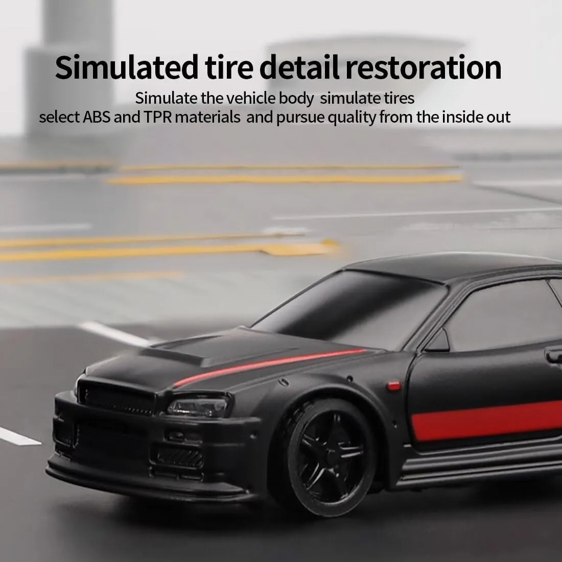 C74 Remote Control Car, 2.4G RC Racing Car 1/76 4CH RC Drift Car, Electric RWD RC Sport Racing Auto Car Model High Speed RC Vehicle Gifts for Adults RTR Version, Black 1, JH16WMOLE11301T2
