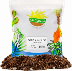 Cactus and Succulent Potting Mix (8 Quarts), Special Blend-Fast Draining and Desert-Style Gritty