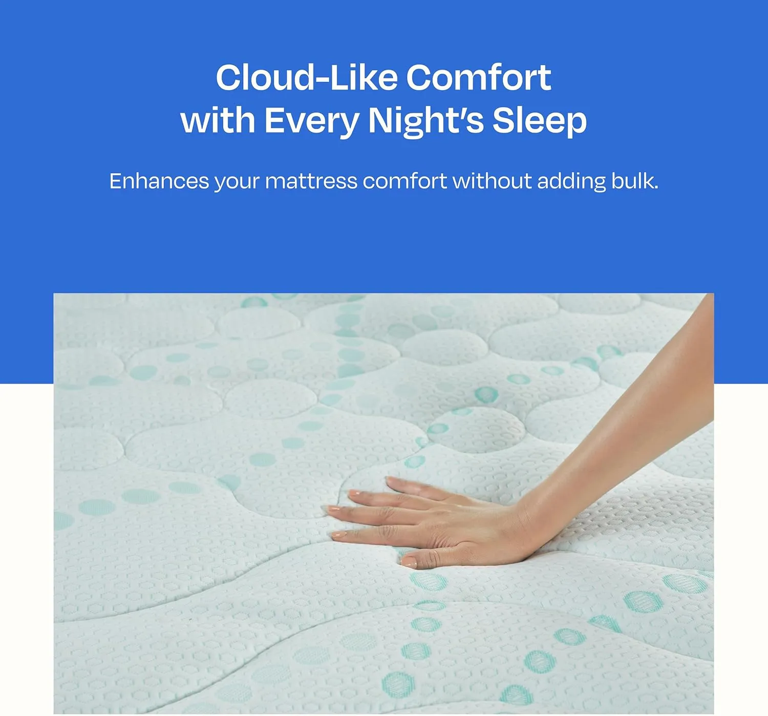 California Design Den Mattress Pads Queen Size, 3-Zone Cooling Soft Non-Slip Quilted Mattress Pad Queen Size Bed, Deep Pockets Fit 8-20 Inch Mattresses
