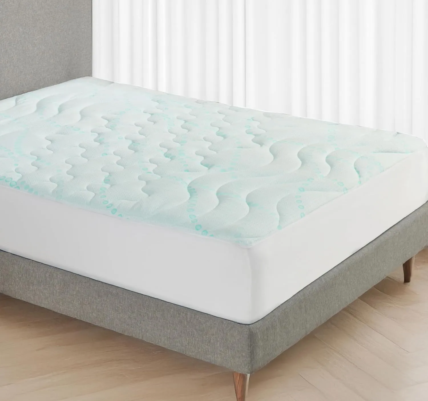 California Design Den Mattress Pads Queen Size, 3-Zone Cooling Soft Non-Slip Quilted Mattress Pad Queen Size Bed, Deep Pockets Fit 8-20 Inch Mattresses