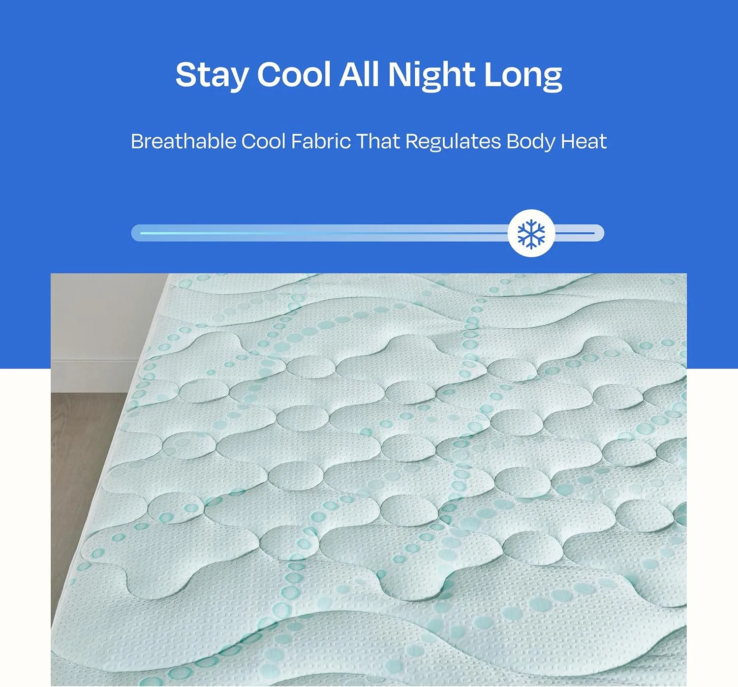 California Design Den Mattress Pads Queen Size, 3-Zone Cooling Soft Non-Slip Quilted Mattress Pad Queen Size Bed, Deep Pockets Fit 8-20 Inch Mattresses