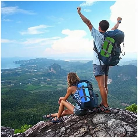Camping Mat Double Inflatable Sleeping Pad Extra Wide Tent Sleeping Pad Portable Ultralight Air Mattress Bed for Hiking (Green)