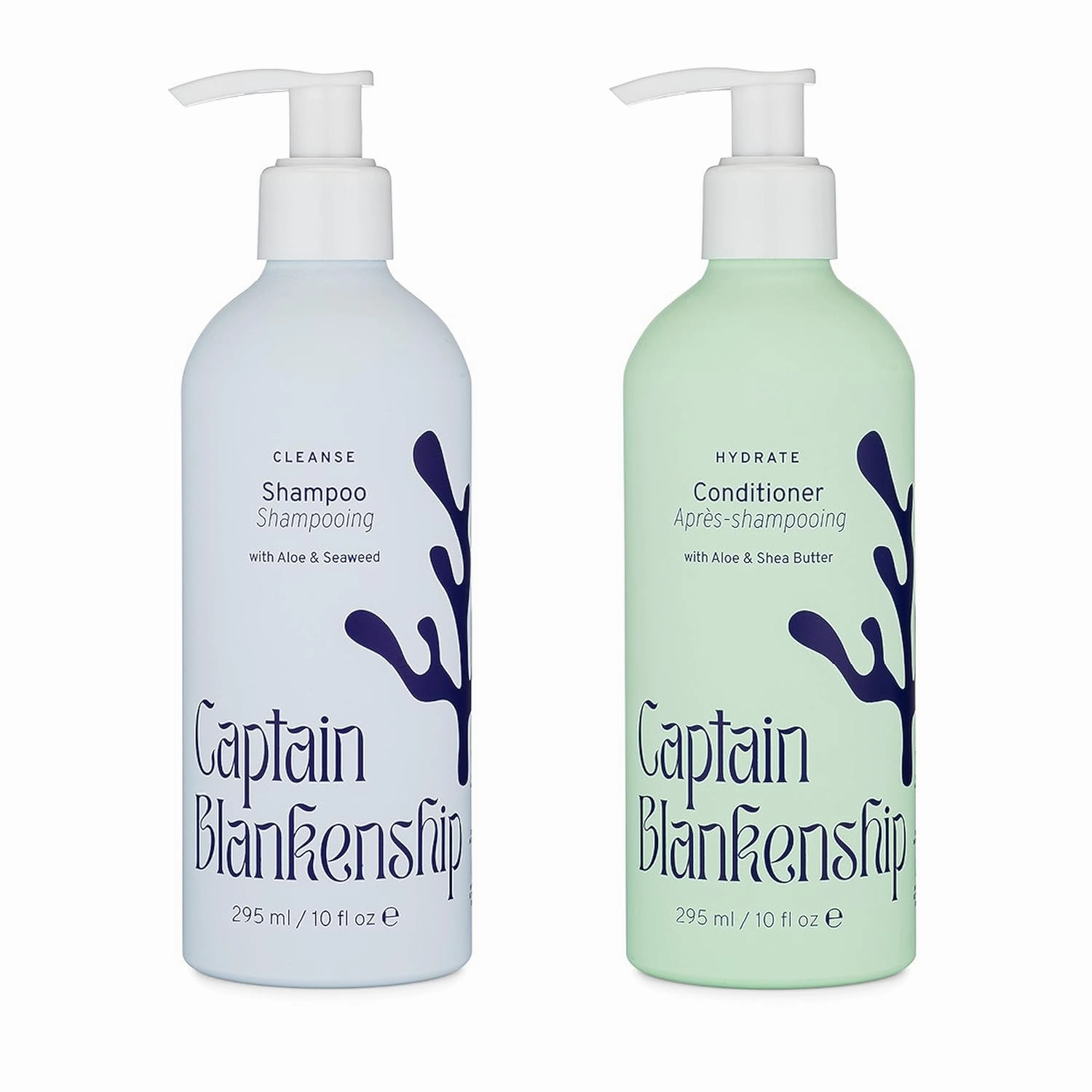 Captain Blankenship Cleanse Shampoo & Hydrate Conditioner Set | Gently Cleanses, Moisturizes & Restores Shine | Color-Safe, Organic, Sulfate-Free, Vegan Haircare - 10 oz (each)