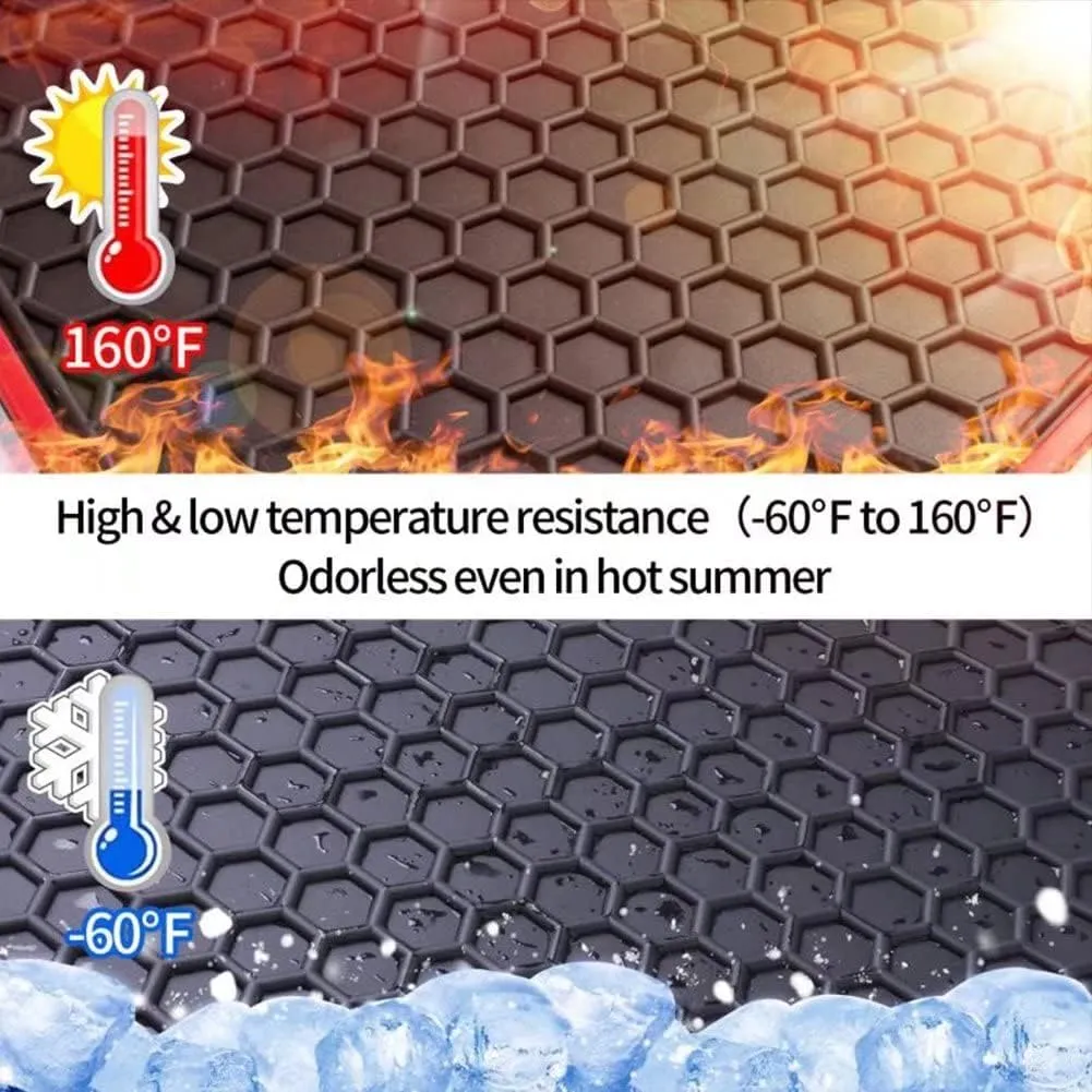 Car Floor Mats Custom Fit for Hyundai Kona 2018 2019 2020 2021 2022 2023（Electric Models Only） Odorless Washable Heavy Duty Rubber (All Weather) Floor Liners Black