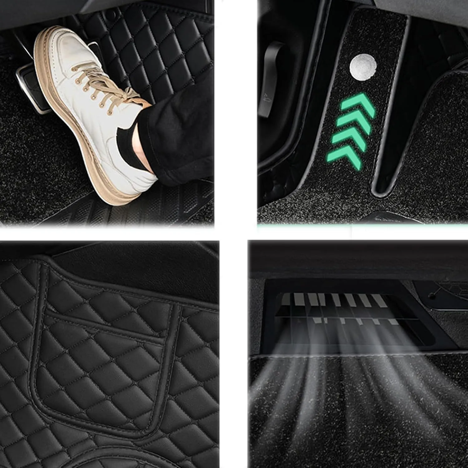 Car Mats for Audi A3 5-Door 8Y Hatchback 5 Seats 2020-2024 Anti-Slip Wear-Resistant Automotive Floor Mats,Environmentally Friendly Comfortable Car Mat Set,Orange