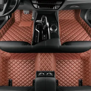Car Mats for Audi A3 5-Door 8Y Hatchback 5 Seats 2020-2024 Anti-Slip Wear-Resistant Automotive Floor Mats,Environmentally Friendly Comfortable Car Mat Set,Orange