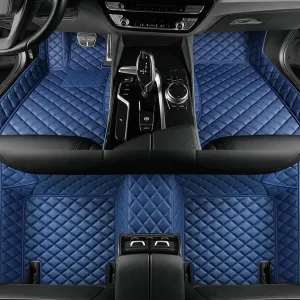 Car Mats for Audi A4 allroad Quattro B9 Facelift CUV 5 Seats 2019- Anti-Slip Wear-Resistant Automotive Floor Mats,Environmentally Friendly Comfortable Car Mat Set,Blue