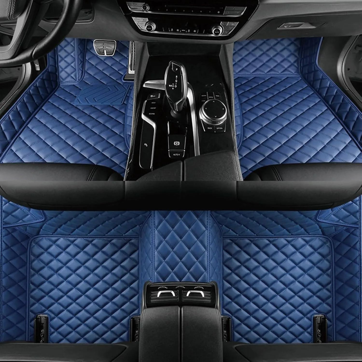 Car Mats for Audi A4 allroad Quattro B9 Facelift CUV 5 Seats 2019- Anti-Slip Wear-Resistant Automotive Floor Mats,Environmentally Friendly Comfortable Car Mat Set,Blue
