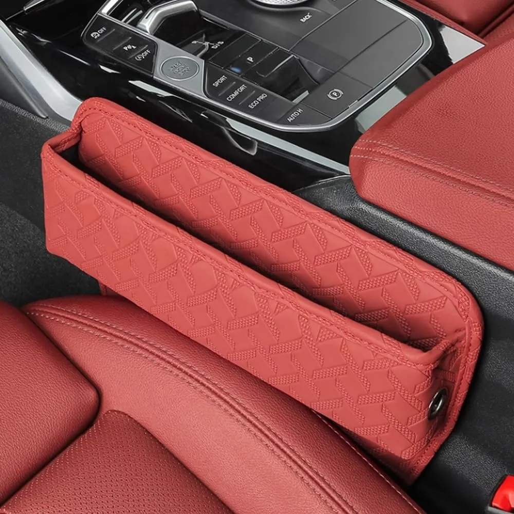 Car Seat Storage Box for Honda Legend/NSX/Prelude/S2000/Stream, Premium Leather Car Storage Box Car Tidy Essentials with USB Charging Hole,D Grey