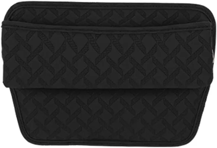 Car Seat Storage Box for Opel Agila/Ascona/Commodore/Kadett/Kapit?n/Manta, Premium Leather Car Storage Box Car Tidy Essentials with USB Charging Hole,E Black